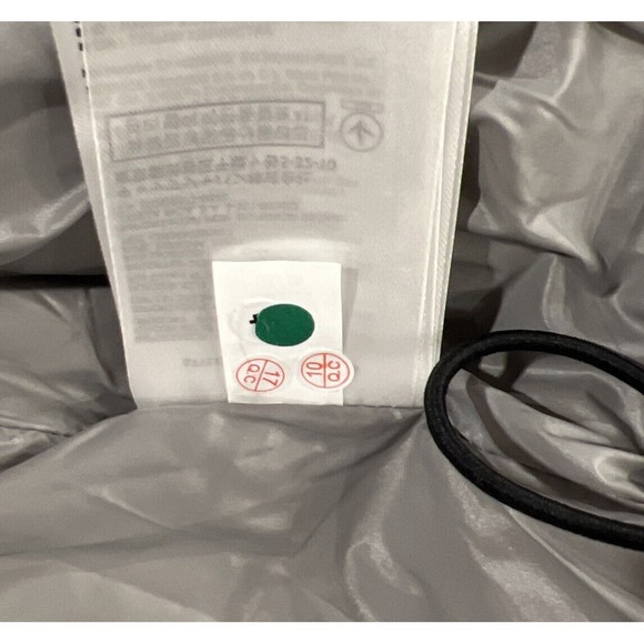 Gap Puffer Jacket Women Large Gray Long Sleeve Full Zip Down Winter Wool Cotton - Picture 10 of 16